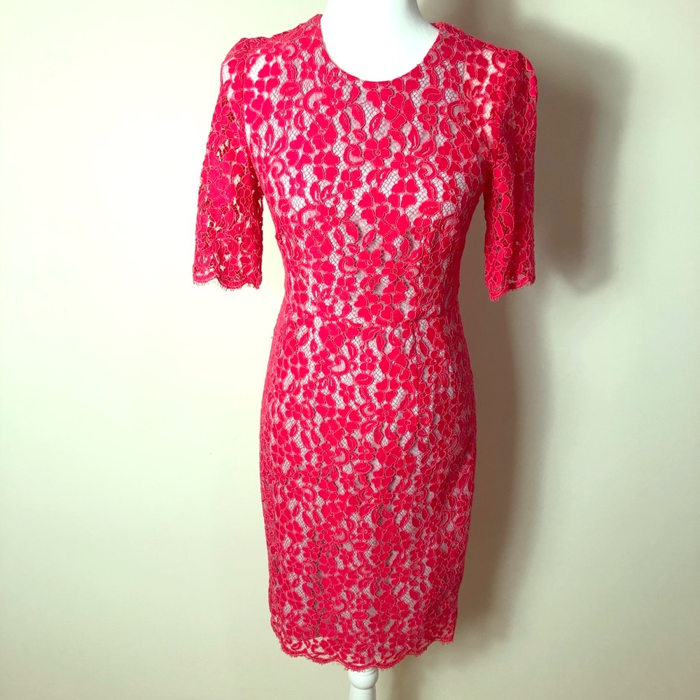 Short sleeves women red dress